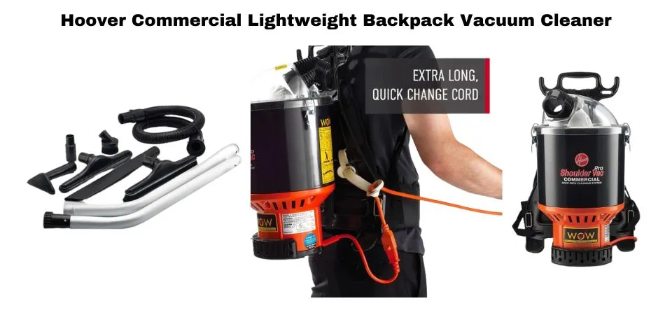 Backpack vacuum cleaner for large area